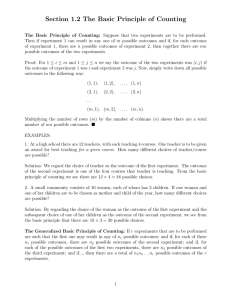 Section 1.2 The Basic Principle of Counting