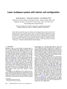 Laser multipass system with interior cell configuration