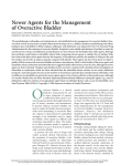 Newer Agents for the Management of Overactive Bladder