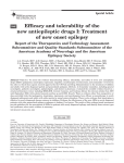 Efficacy and tolerability of the new antiepileptic drugs I - Doctors