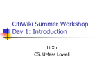 CitiWiki Workshop Day 1: Introduction