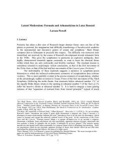 Latent Modernism: Formula and Athematicism in Later Roussel