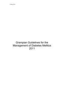 Grampian Guidelines for the Management of Diabetes Mellitus 2011