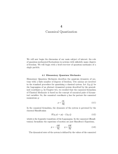 4 Canonical Quantization