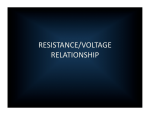 RESISTANCE/VOLTAGE RELATIONSHIP