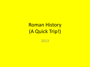 Quick Trip Through Roman History!