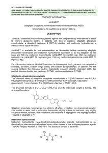Product Information for Sitagliptin/Metformin