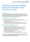 how we collect, use and keep secure information about your care