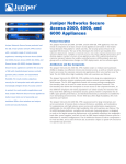 Juniper Networks Secure Access 2000, 4000, and 6000 Appliances