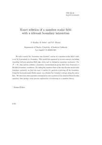 Exact solution of a massless scalar field with a relevant