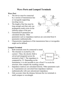 Wave Ports and Lumped Terminals