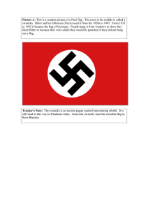 Picture A: This is a modern picture of a Nazi flag