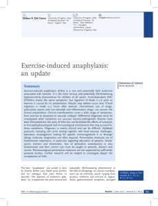 Exercise-induced anaphylaxis: an update
