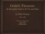 Gödel`s Theorem
