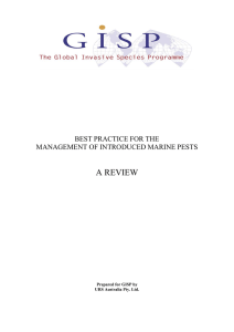 Best Practice for the Management of Introduced Marine Pests