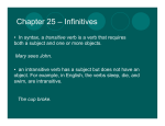 Chapter 25 Infinitives - St. John`s College HS
