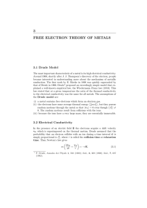 3 free electron theory of metals