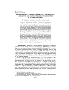 ENTROPIES AND RATES OF CONVERGENCE