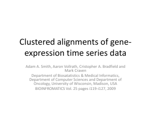 Clustered alignments of gene-expression time series data