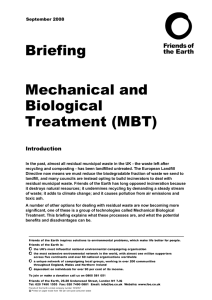 Mechanical Biological Treatment