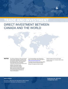 direct investment between canada and the world