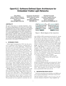 OpenVLC: Software-Defined Open Architecture for Embedded