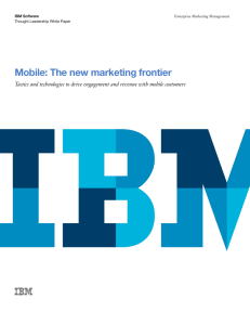 Mobile: The new marketing frontier