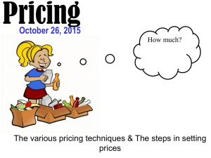 Psychological pricing