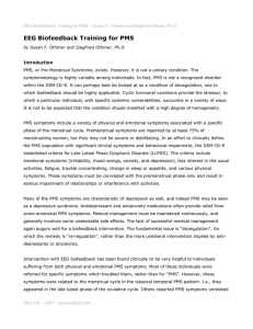 EEG Biofeedback Training for PMS