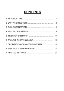 HPI- Inverter operating Instructions