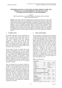 determination of acceptable closing time scatter and residual flux