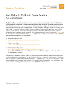 Your Guide To California Dental Practice Act Compliance