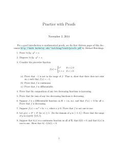 Practice with Proofs