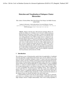 Detection and Visualization of Subspace Cluster Hierarchies