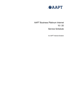 AAPT Business Platinum Internet 10 20 Service Schedule (13