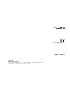 Users Manual - Fluke - UCSD Physics