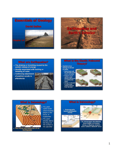 Essentials of Geology Earthquakes and Earth`s