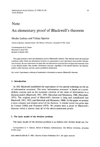 Note An elementary proof of Blackwell`s theorem