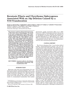 Keratosis pilaris and ulerythema ophryogenes associated with an