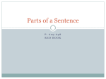 Parts of a Sentence