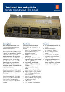 Distributed Processing Units Remote Input/Output (RIO