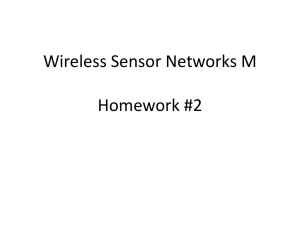 Wireless Sensor Networks M Homework #1