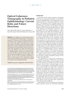 Optical Coherence Tomography in Pediatric Ophthalmology: Current