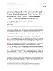 Detection of Subendocardial Ischemia in the Left Anterior