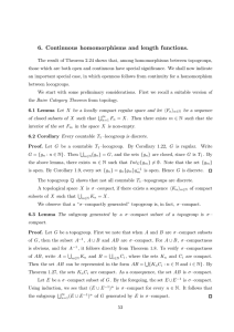 6. Continuous homomorphisms and length functions.