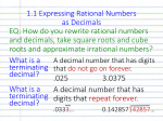 How do you rewrite rational numbers and decimals, take square