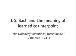 J. S. Bach and the meaning of learned counterpoint