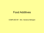 Food additives - DY Patil DHTS