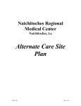 Alternate Care sites - Natchitoches Regional Medical Center