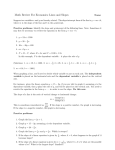 Math Review For Economics–Lines and Slopes